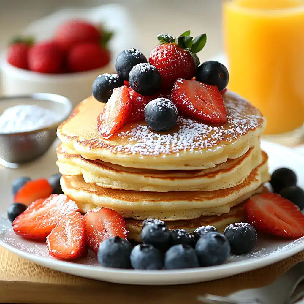 Adding an Egg to Pancake Mix: Benefits, Techniques, and Tips 3 Fluffy pancakes served with fresh fruit and honey drizzle for breakfast.