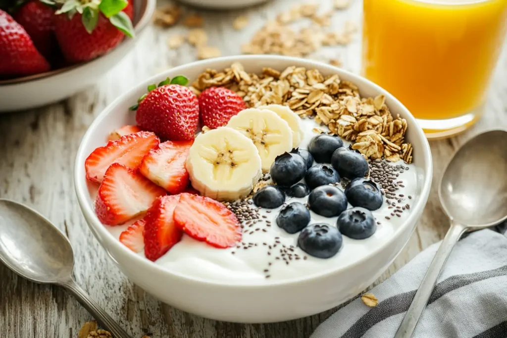 Are Breakfast Bowls Good for You? How to Make Them Nutritious and Delicious 3 A perfectly prepared breakfast bowl served with fresh toppings.