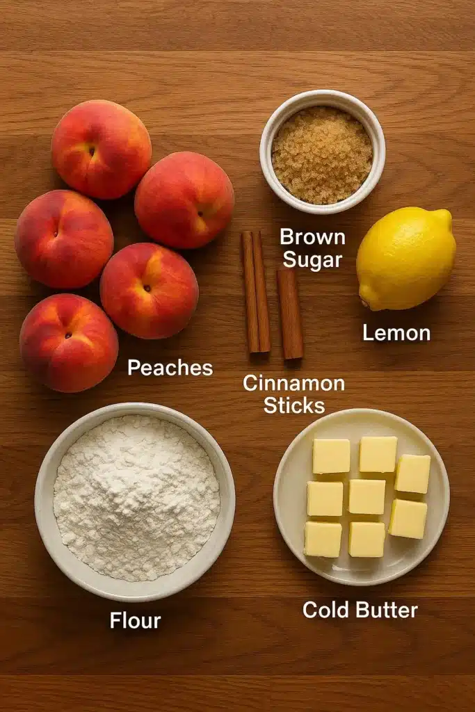 Peach Crumble Recipe That Tastes Like Summer 5 ingredients for peach crumble recipe