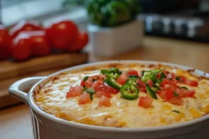 Warm, gooey queso dip with tortilla chips