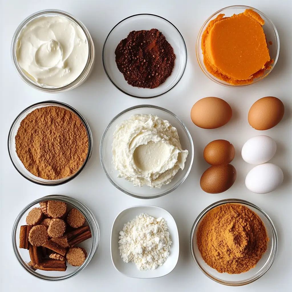 Sweet Potato Cheesecake Recipe That Feels Like a Hug in Every Bite 5 Ingredients for sweet potato cheesecake laid on counter