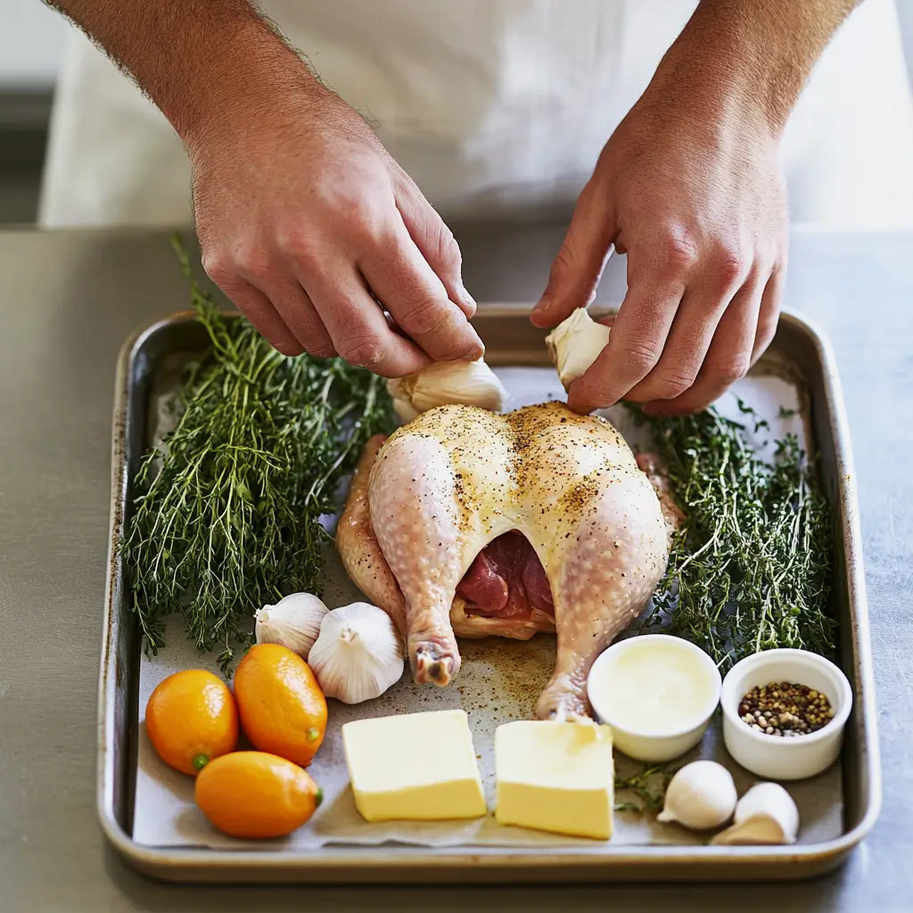 The Ultimate Spatchcock Chicken Recipe for Juicy, Flavor-Packed Goodness 5 Rubbing seasoning and butter under the chicken skin for maximum flavor.