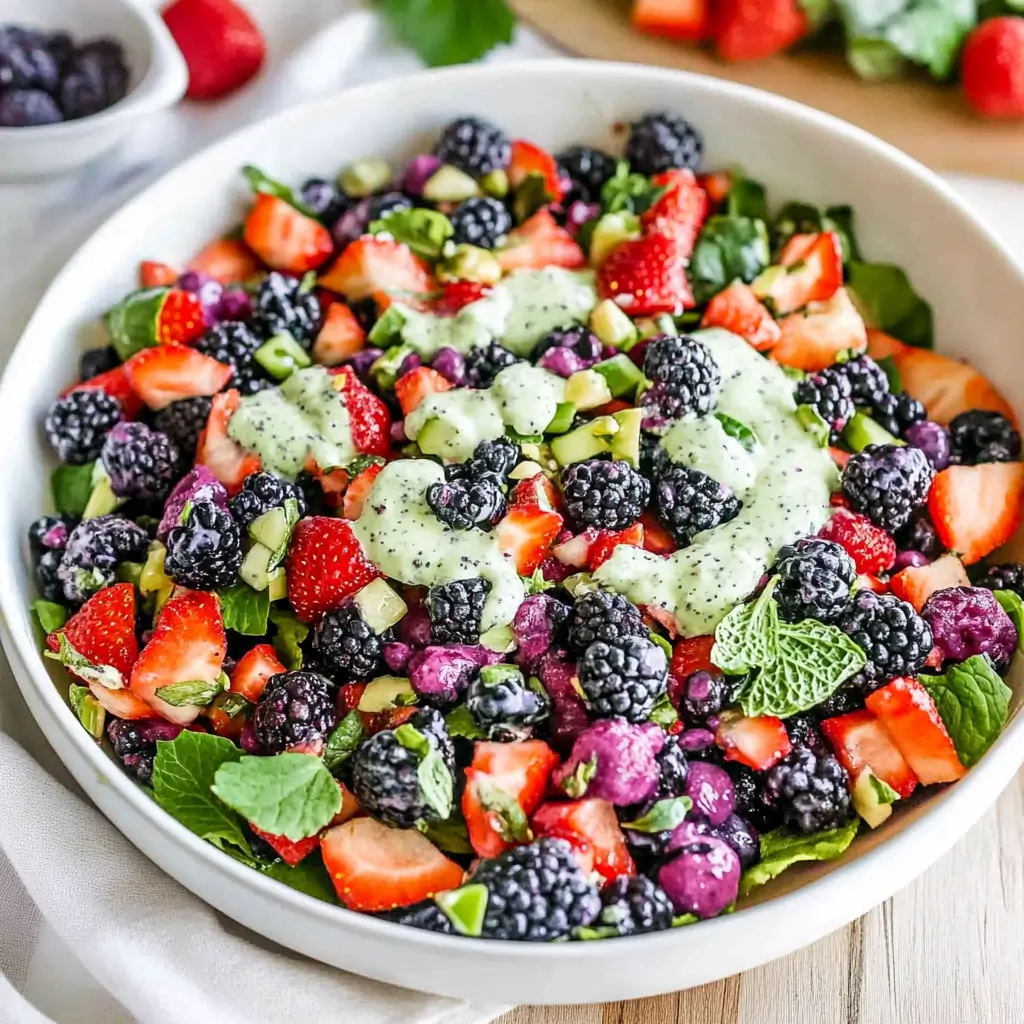 Berry Salad with Creamy Lemon Herb Dressing: A Summer Favorite