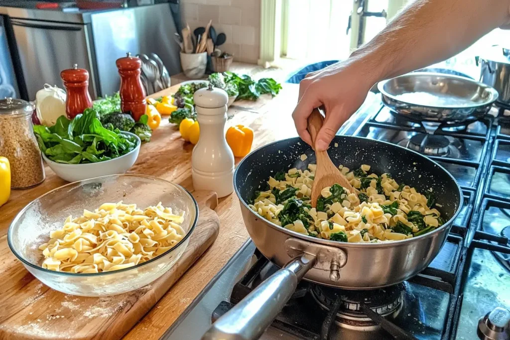 The Ultimate Guide to an Easy Pasta Primavera Recipe 2 Step-by-step preparation of pasta primavera ingredients