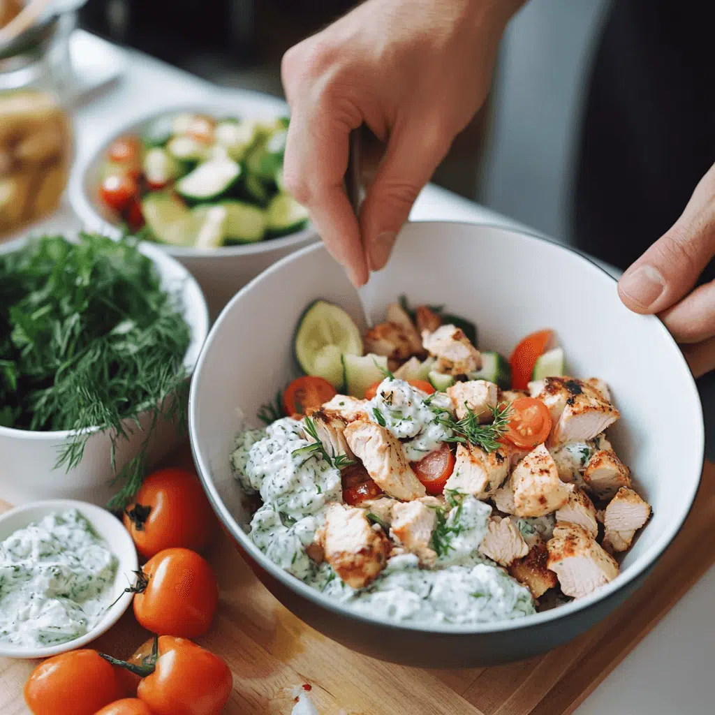 Greek Chicken Tzatziki Bowls – A Healthy, Flavorful Summer Meal Prep Recipe 2 Step-by-Step Cooking Greek Chicken Tzatziki Bowls