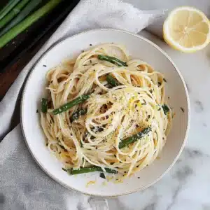 Lemon Garlic Scape Pasta – A Summer Pasta Masterpiece 3 Lemon Garlic Scape Pasta on Summer Table