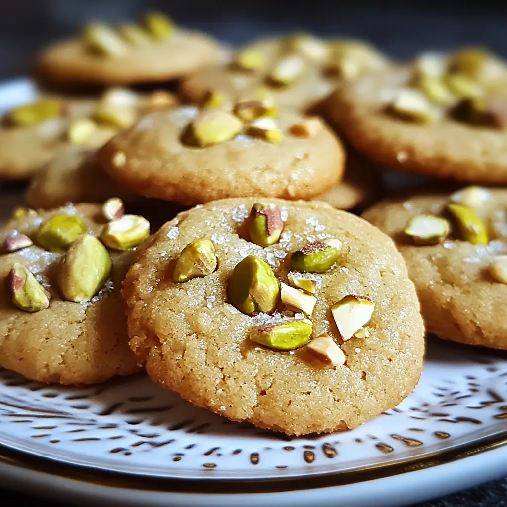 Pistachio Thumbprint Cookies: A Summer Treat Bursting with Nutty Goodness 2 Pistachio thumbprint cookies served with tea