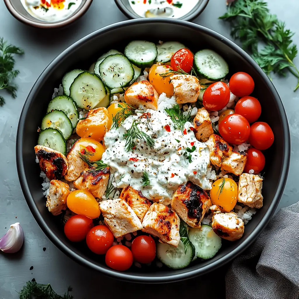 Greek Chicken Tzatziki Bowls – A Healthy, Flavorful Summer Meal Prep Recipe