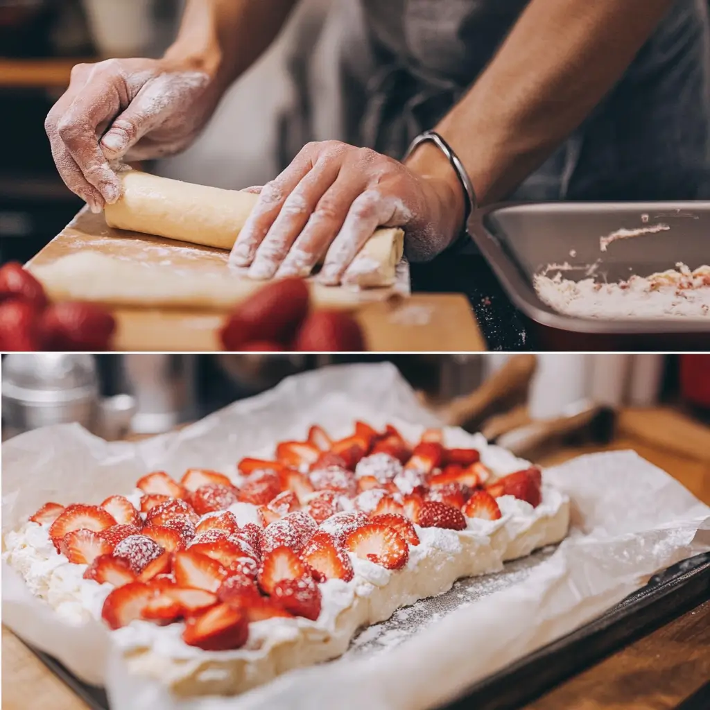 Strawberry Cheesecake Rolls That Melt in Your Mouth – The Summer Dessert You’ve Been Dreaming Of 2 Preparing strawberry cheesecake rolls from scratch