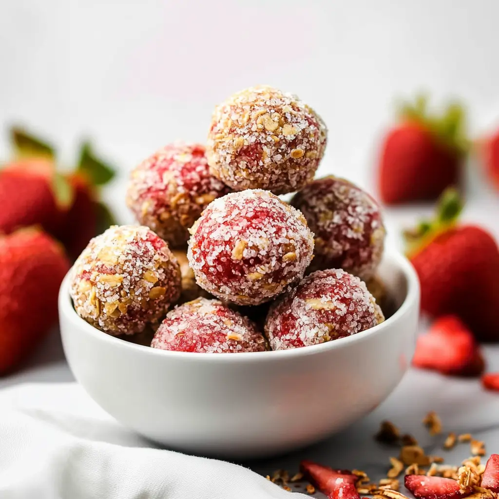 Strawberry Crunch Energy Balls – A Sweet, Nutritious Summer Treat
