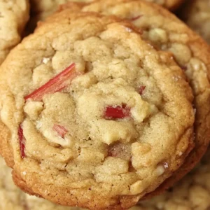 Brown Sugar Rhubarb Cookies: A Summer Favorite from Grandma’s Kitchen 2 Brown Sugar Rhubarb Cookies on rustic plate
