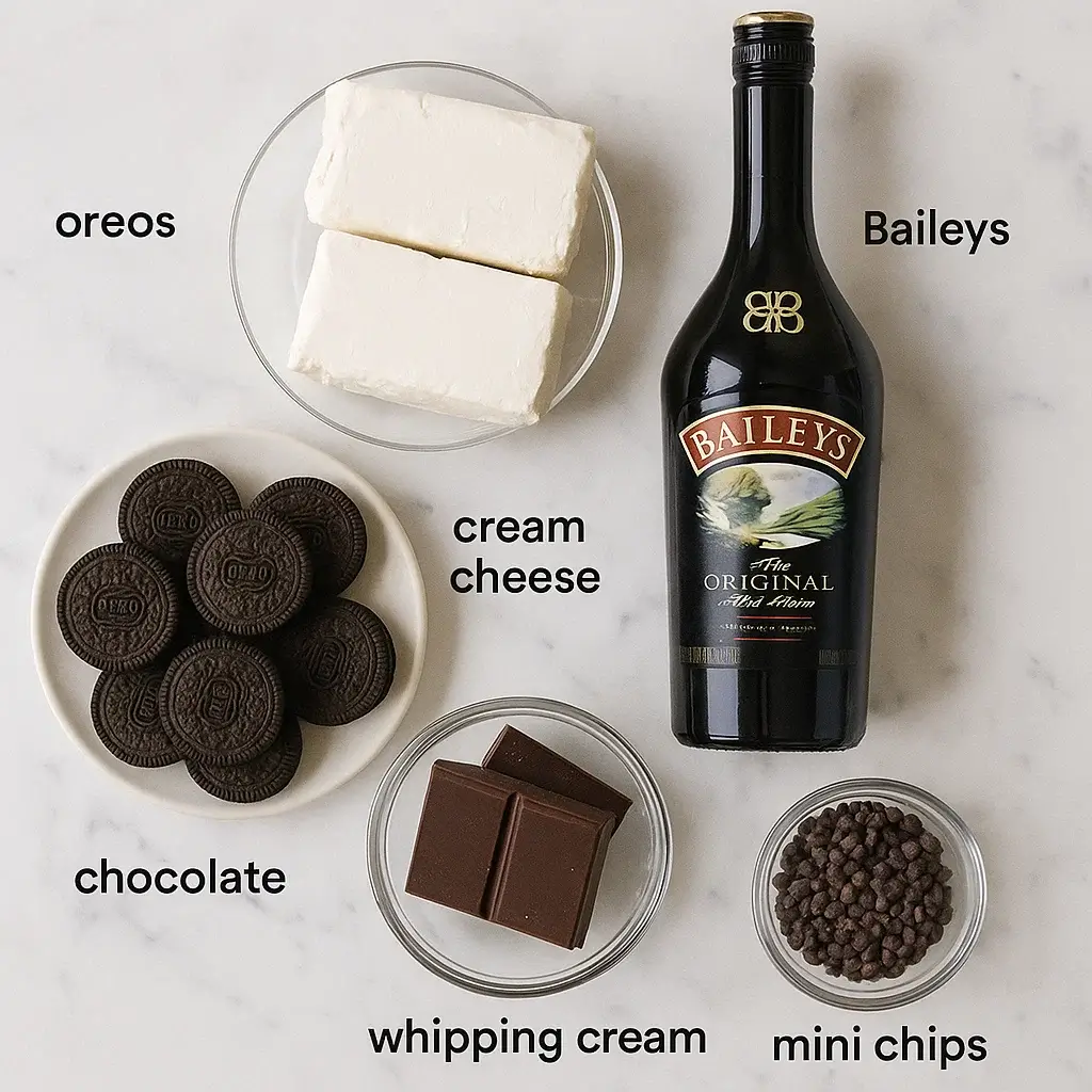 Death-By-Chocolate No Bake Cheesecake Bars: The Ultimate Indulgent Dessert 4 The simple ingredients that make it amazing
