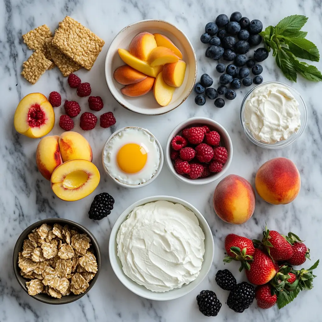 Summer Berry and Peach Cheesecake Recipe: A Creamy Dream Come True 2 ingredients for summer berry and peach cheesecake