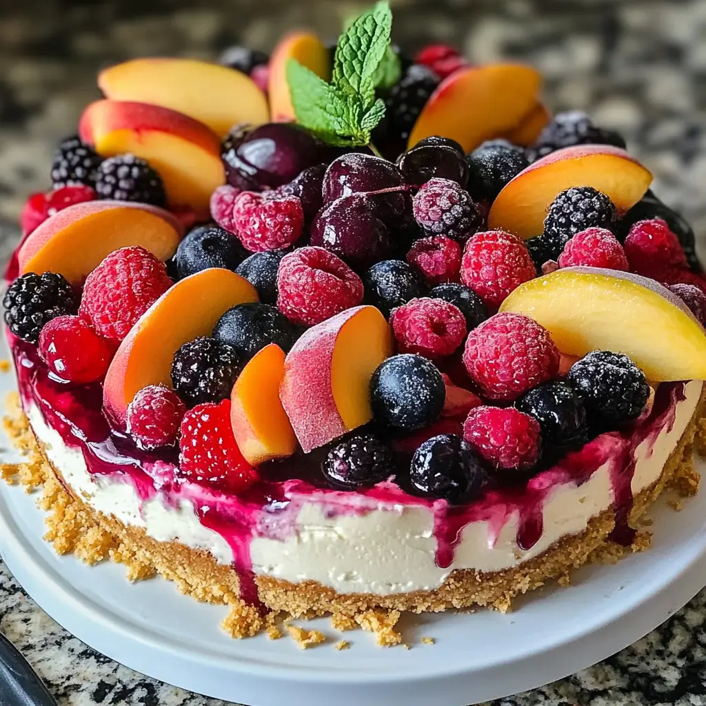 Summer Berry and Peach Cheesecake Recipe: A Creamy Dream Come True