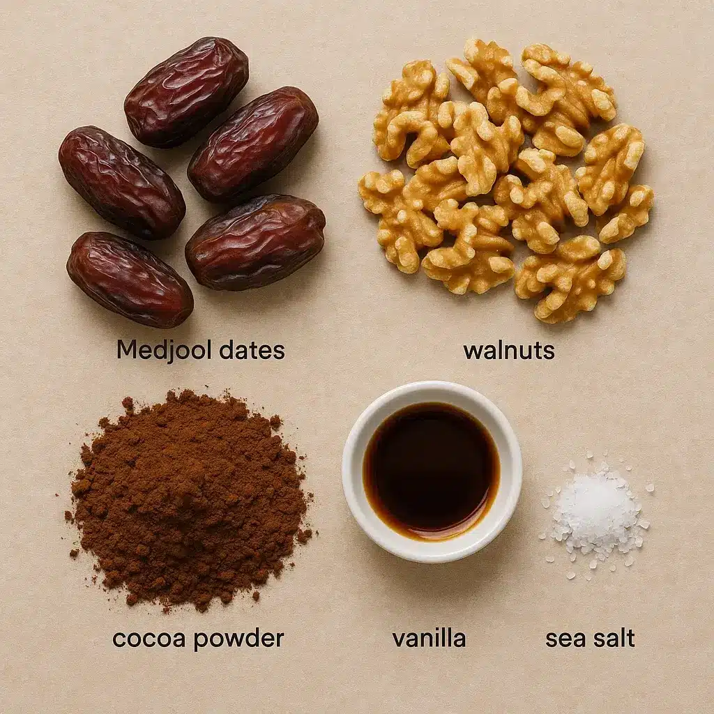  Ingredients for No-Bake Brownie Bites