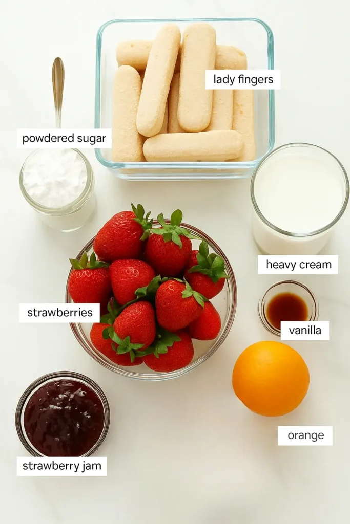Strawberry Tiramisu: A Fresh Twist on a Classic Dessert 2 Strawberry Tiramisu ingredients