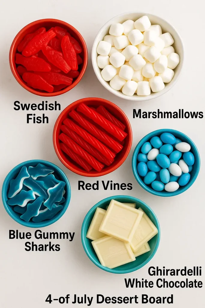 4th of July Dessert Board: Colorful Ideas for a Sweet Celebration 5 Ingredients for 4th of July dessert board