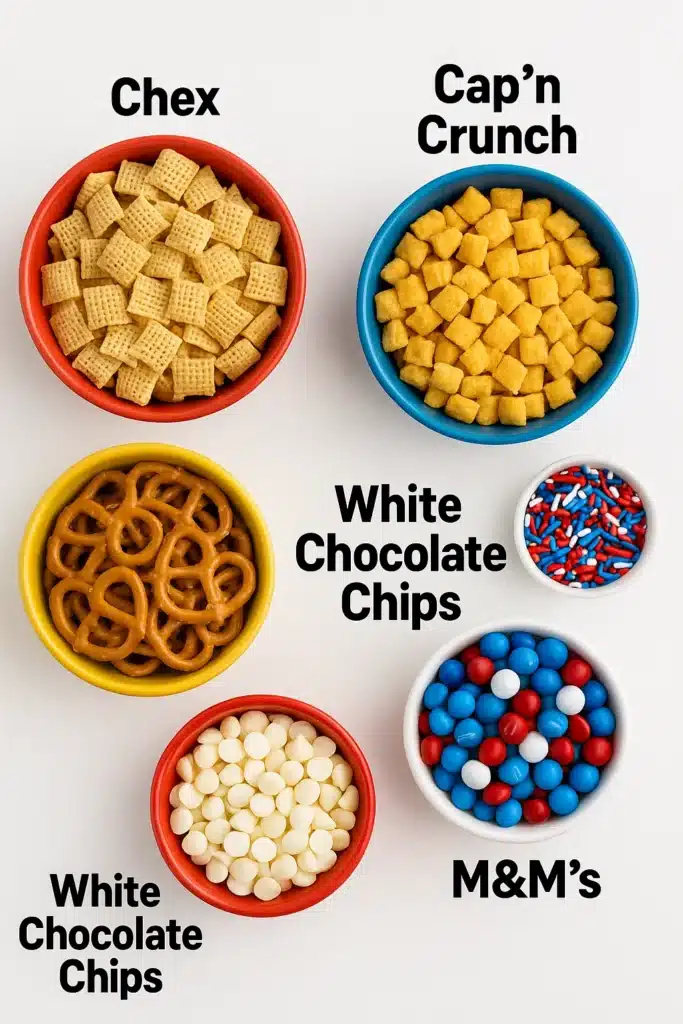 4th of July Snack Mix: The Sweet & Salty Treat That Steals the Show 5 Ingredients for 4th of July Snack Mix