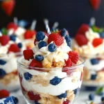 4th of July Trifle Recipe That’s Light, Fruity & Crowd-Pleasing 7 4th of July trifle recipe in glass dish