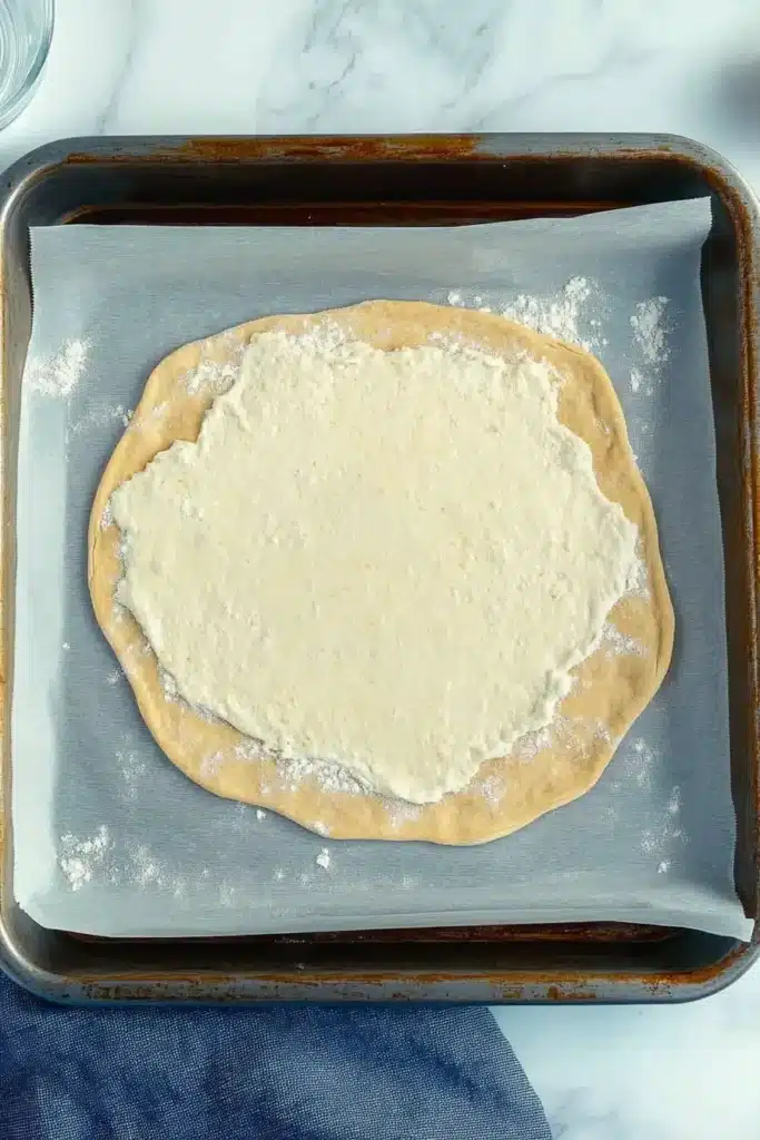 Cottage Cheese Pizza Crust: The Healthy, Cheesy Twist You’ll Love 9 Remove the crust from the oven and carefully top with pizza sauce.