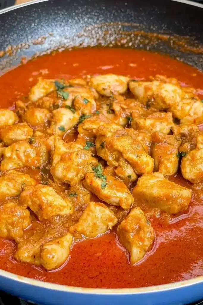 Butter Chicken Recipe That Tastes Like Home 7 Add back in the cooked chicken & heavy cream!