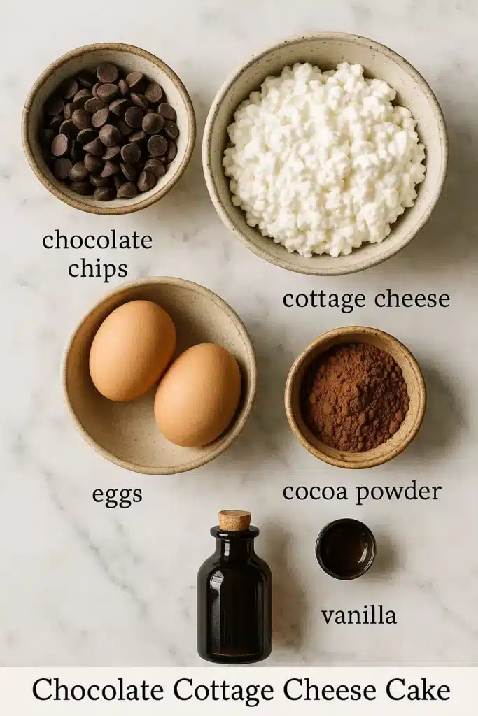 Chocolate Cottage Cheese Cake: A Delicious, Protein-Packed Treat 4 Ingredients for Chocolate Cottage Cheese Cake