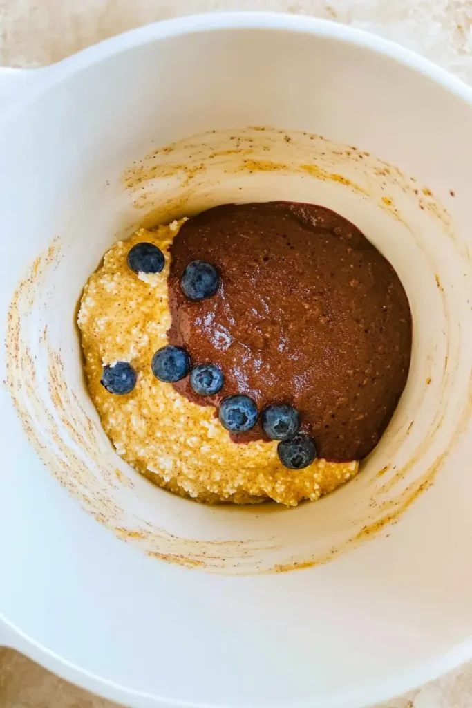 Cottage Cheese Blueberry Muffins: A Deliciously Healthy Treat 8 Cottage Cheese Blueberry Muffins batter ready to scoop