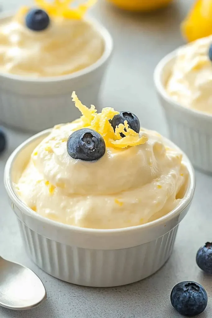 Cottage Cheese Lemon Mousse: The Light and Creamy Dessert You’ll Love 6 Cottage Cheese Lemon Mousse on brunch table