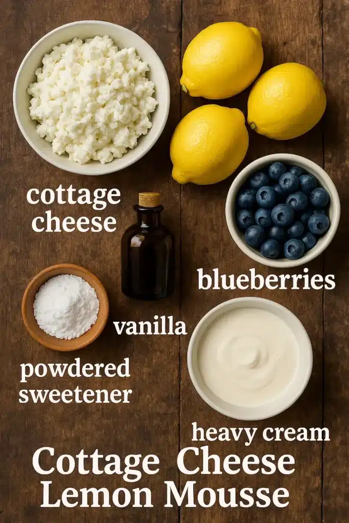 Cottage Cheese Lemon Mousse: The Light and Creamy Dessert You’ll Love 5 Ingredients for Cottage Cheese Lemon Mousse