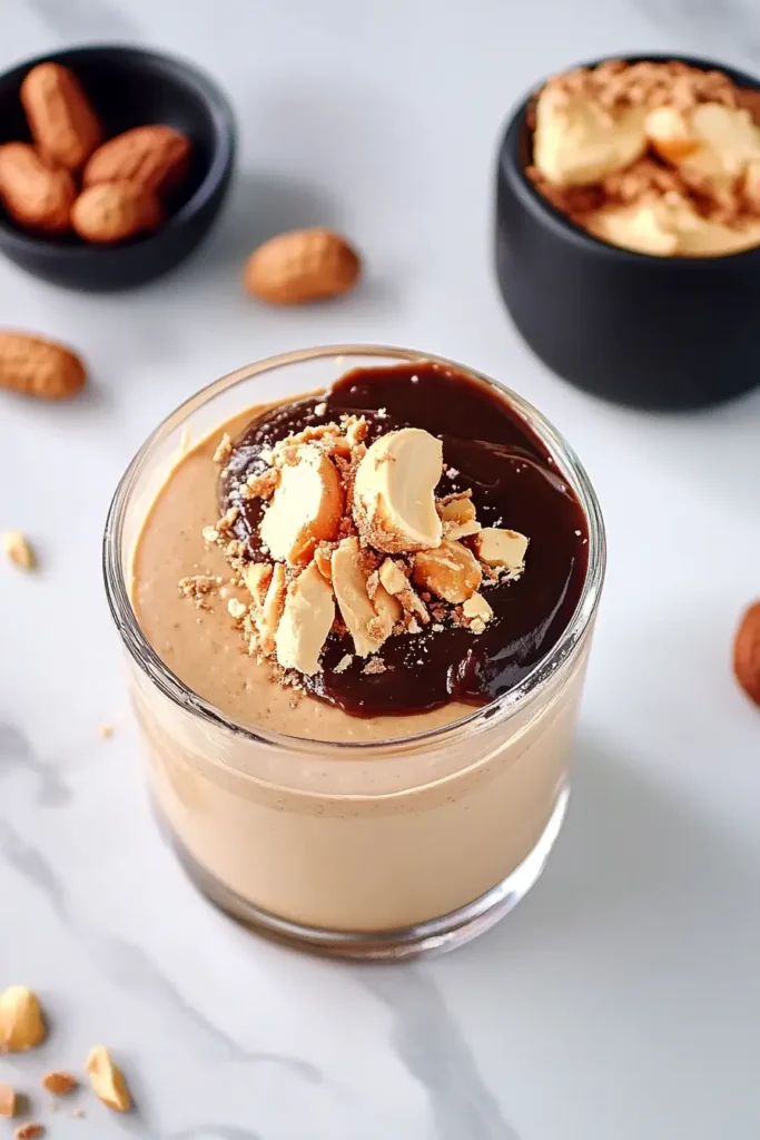 Cottage Cheese Peanut Butter Mousse: Creamy, Healthy, Irresistible 6 Cottage Cheese Peanut Butter Mousse served with berries