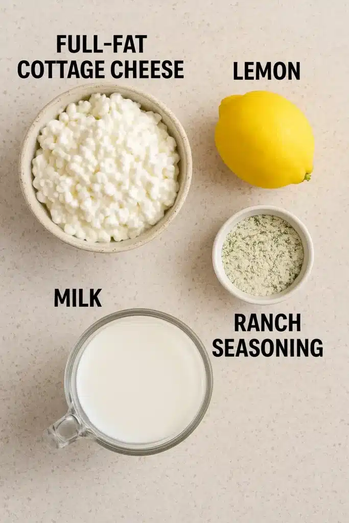 Cottage Cheese Ranch Dip That’s Creamy, Healthy, and Ridiculously Easy 5 cottage cheese ranch dip ingredients