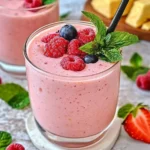 Cottage Cheese Smoothie: The Creamy, Protein-Packed Drink You’ll Crave 5 Cottage Cheese Smoothie in a tall glass with strawberries