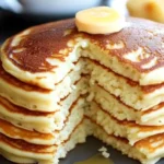 Flourless Cottage Cheese Pancakes: The Ultimate Guide to Light and Protein-Packed Breakfast 3 Stack of flourless cottage cheese pancakes with syrup and berries