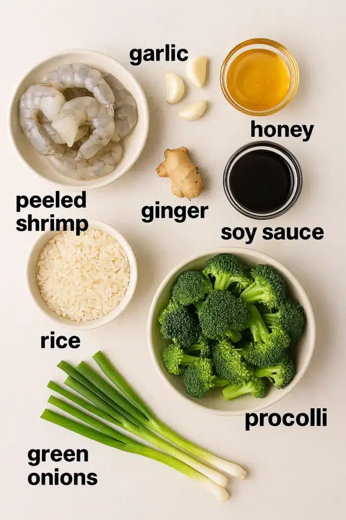  Ingredients for garlic shrimp bowls recipe
