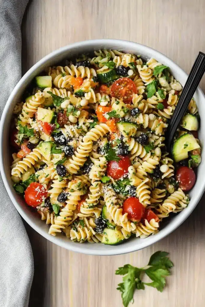 High Protein Pasta Salad That Packs a Flavor Punch 9 vinaigrette for high protein pasta salad