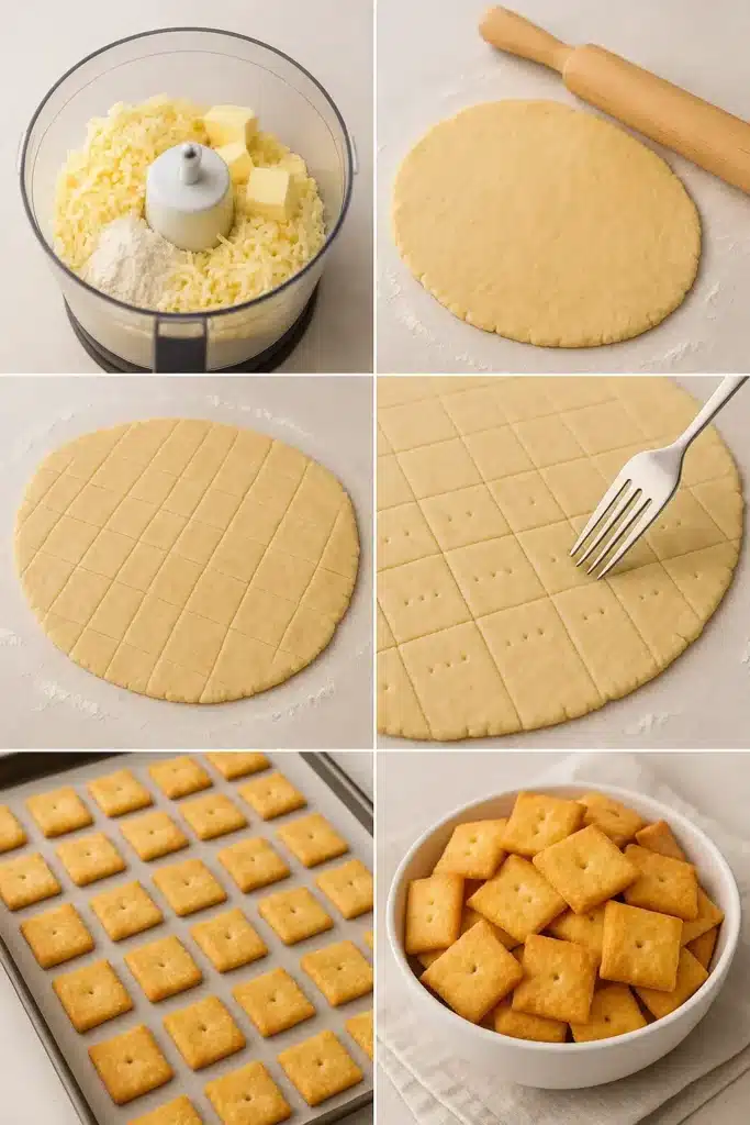 Homemade Cheez-Its: Crispy, Cheesy, and Unbelievably Addictive 6 step-by-step homemade cheez-its process