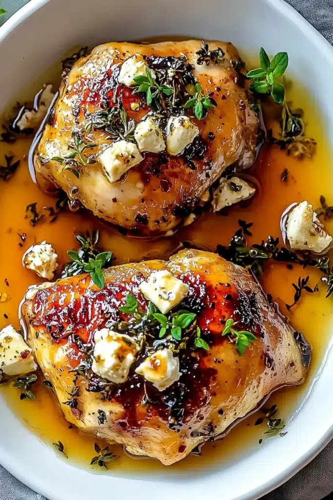 HOT HONEY FETA CHICKEN: A FLAVOR-PACKED DINNER YOU'LL CRAVE ALL WEEK 6 Hot Honey Feta Chicken served with mashed potatoes