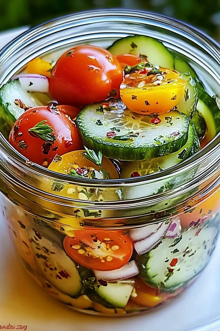 Marinated Cucumbers, Onions, and Tomatoes: A Fresh Flavor Burst for Every Season