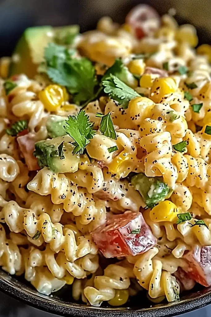 Mexican Street Corn Pasta Salad: A Bold Summer Twist That Steals the Show 6 Served bowl of Mexican Street Corn Pasta Salad