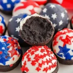 Patriotic Oreo Balls: A No-Bake Treat That Brings the Red, White, and Yum 7 Patriotic Oreo Balls arranged on platter with sprinkles