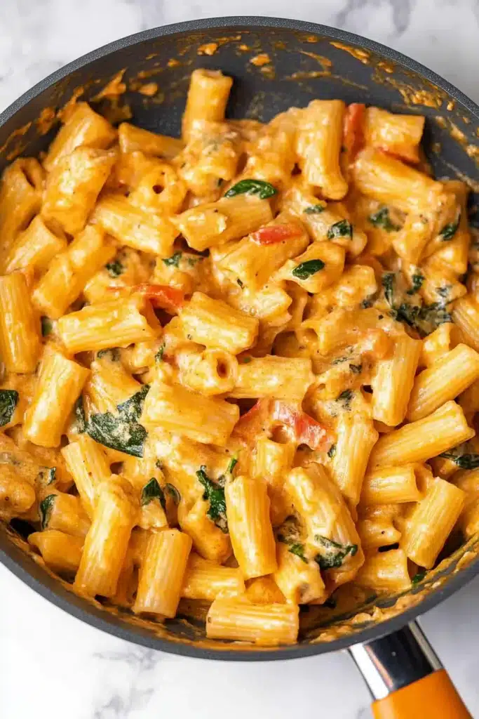 Creamy Cottage Cheese Pasta: A Comforting Twist on a Classic Dish 10 Tossing pasta with creamy cottage cheese sauce