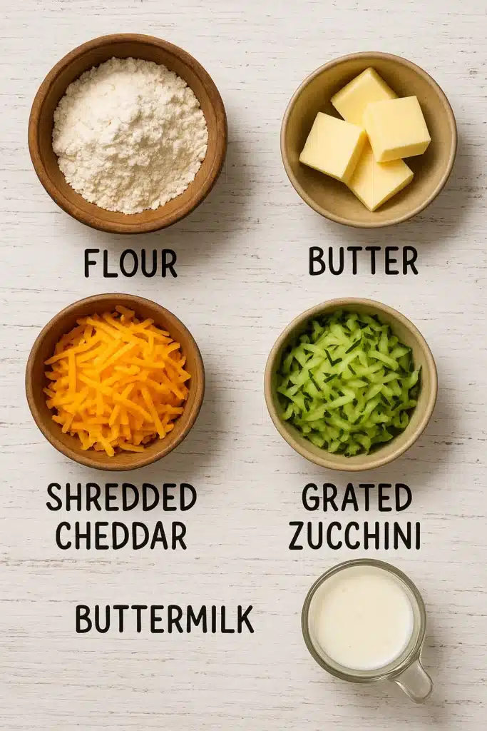 Zucchini Cheddar Biscuits: Comfort Food with a Fresh Twist 6 Ingredients for zucchini cheddar biscuits