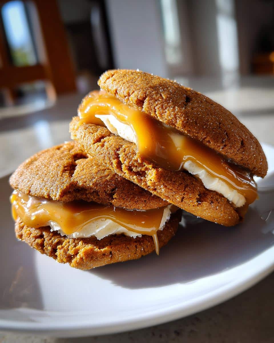 1 Irresistible Apple Cider Whoopie Pie Cookies Recipe You'll Crave 8 Apple Cider Whoopie Pie cookies with Caramel Filling - Emma's Cake Studio - detail 3