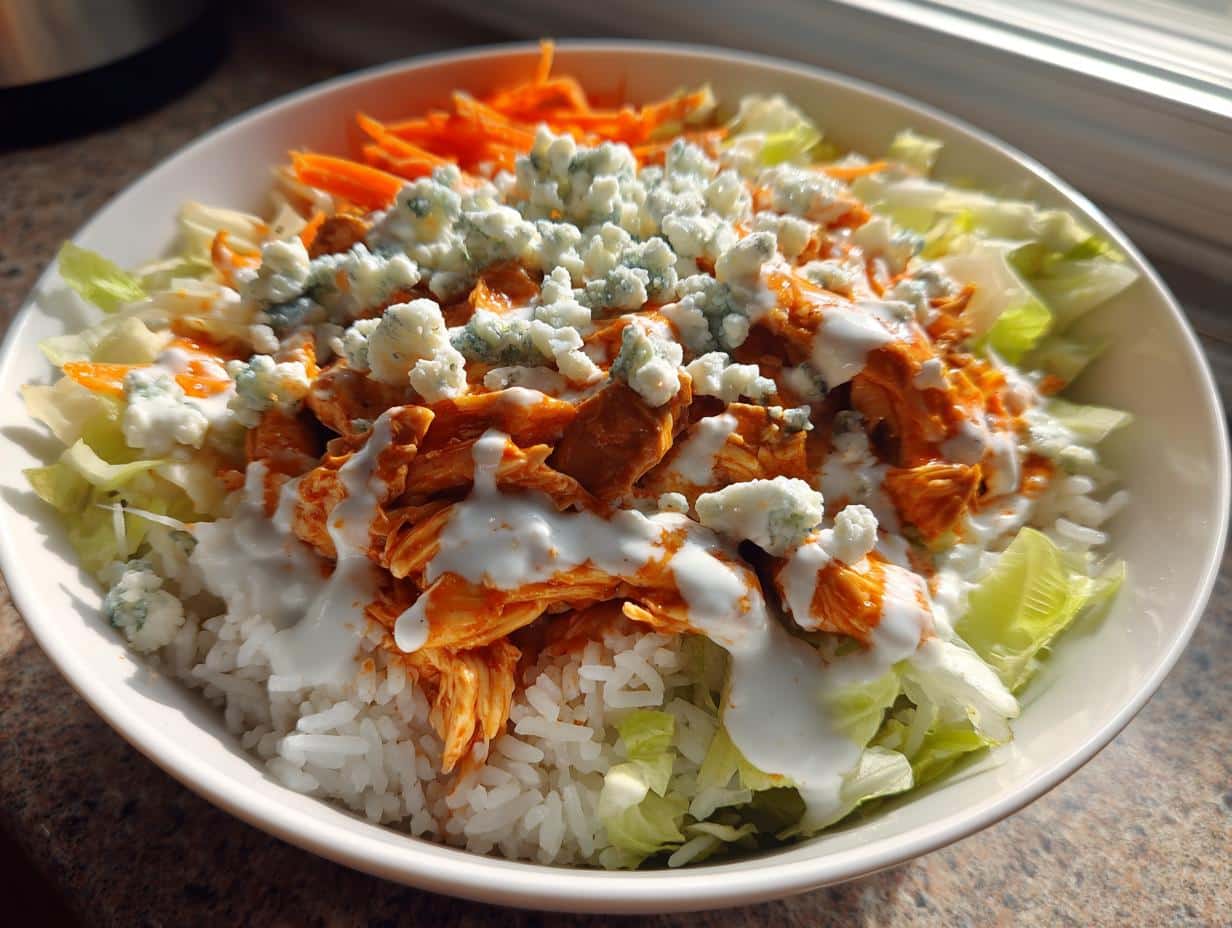 35-Minute Buffalo Chicken Bowls – Spicy & Irresistible Dinner