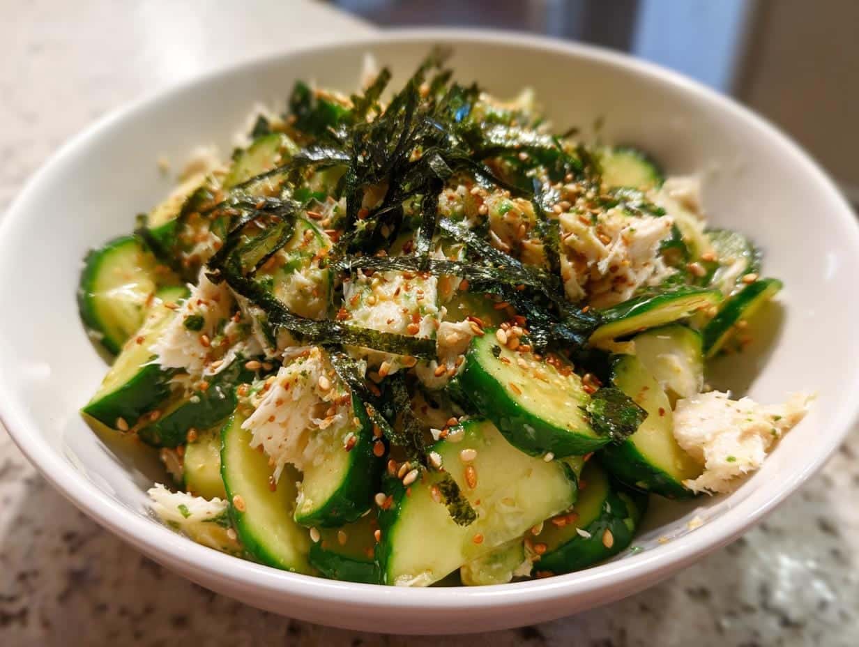 Mouthwatering 10-Minute California Roll Cucumber Salad Bliss