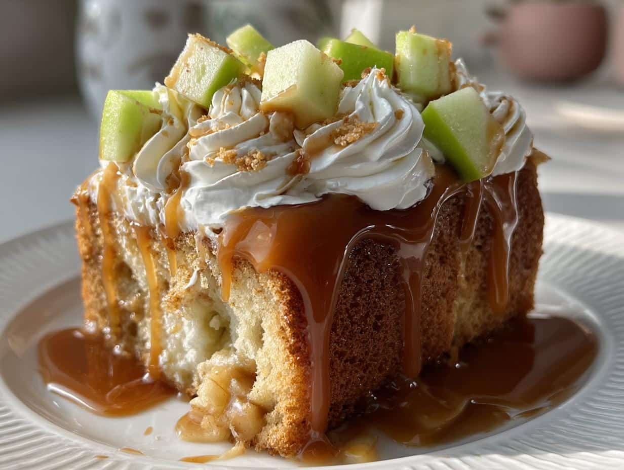 30-Minute Caramel Apple Poke Cake That Will Wow Everyone