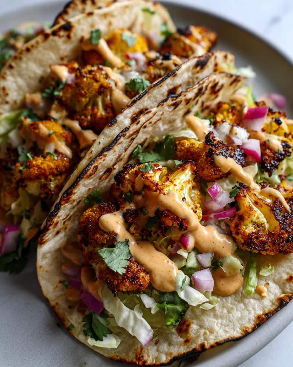 Crispy Cauliflower Tacos with Chipotle Cream in 40 Minutes 6 Cauliflower Tacos with Chipotle Cream Steal - detail 1