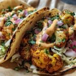 Crispy Cauliflower Tacos with Chipotle Cream in 40 Minutes 9 Cauliflower Tacos with Chipotle Cream Steal