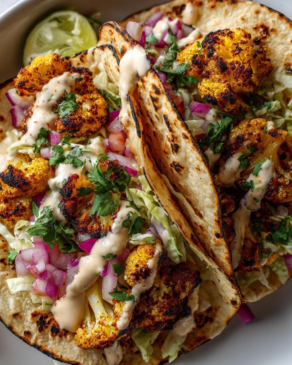 Crispy Cauliflower Tacos with Chipotle Cream in 40 Minutes 7 Cauliflower Tacos with Chipotle Cream Steal - detail 2