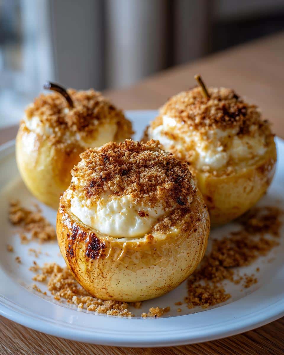 "4 Irresistible Cheesecake Stuffed Baked Apples You Must Try" 7 Cheesecake Stuffed Baked Apples - detail 1